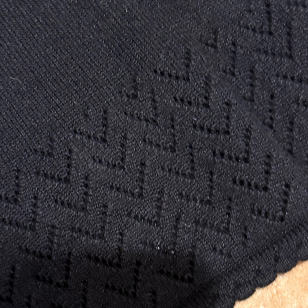 Alfred Dunner Black Top with Daisy Embroidery - Picture 5 of 5
